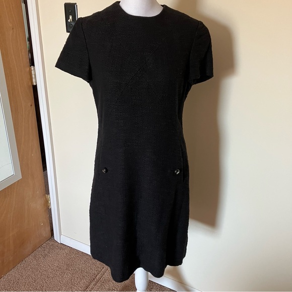 Tory Burch Black Tweed Dress with Pockets size 4 - Picture 1 of 7